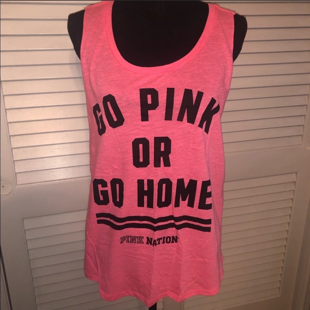 VS PINK “Go Pink or Go Home” Muscle Tank